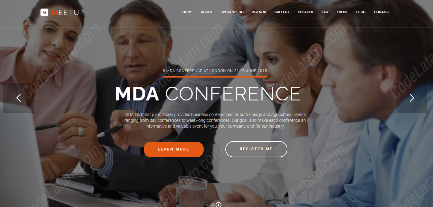 Meetup - Tema de WordPress para eventos de conferencias